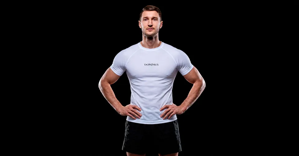 Camisa dry-fit masculina Dominus branca