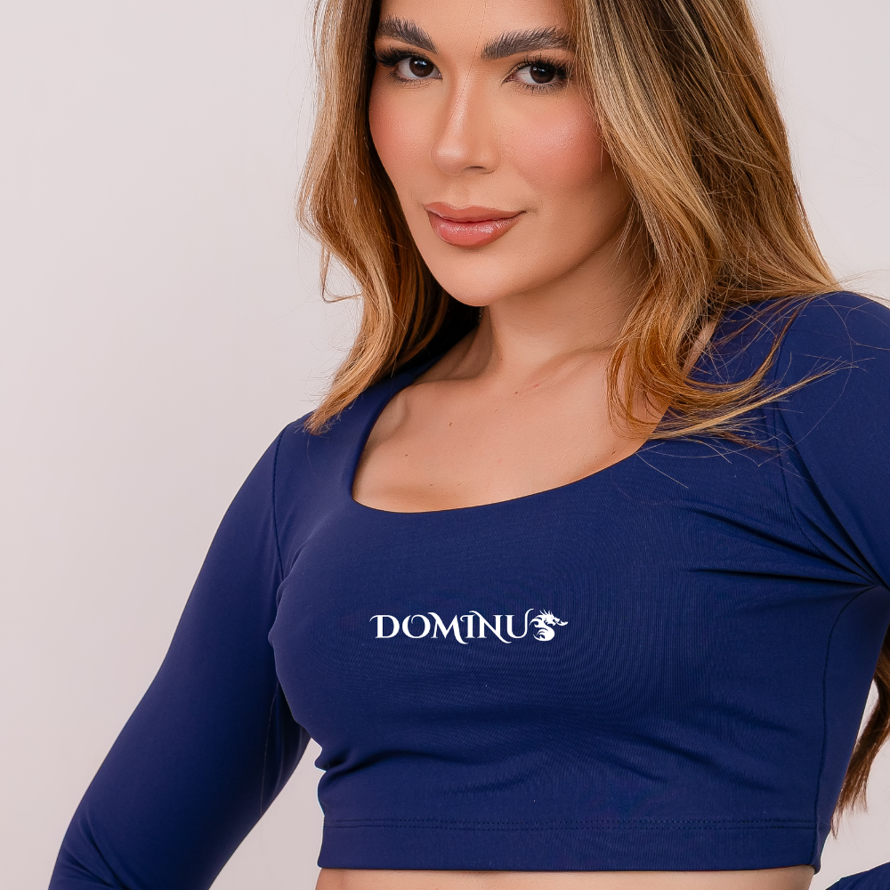 Cropped Feminino Dominus Azul Marinho