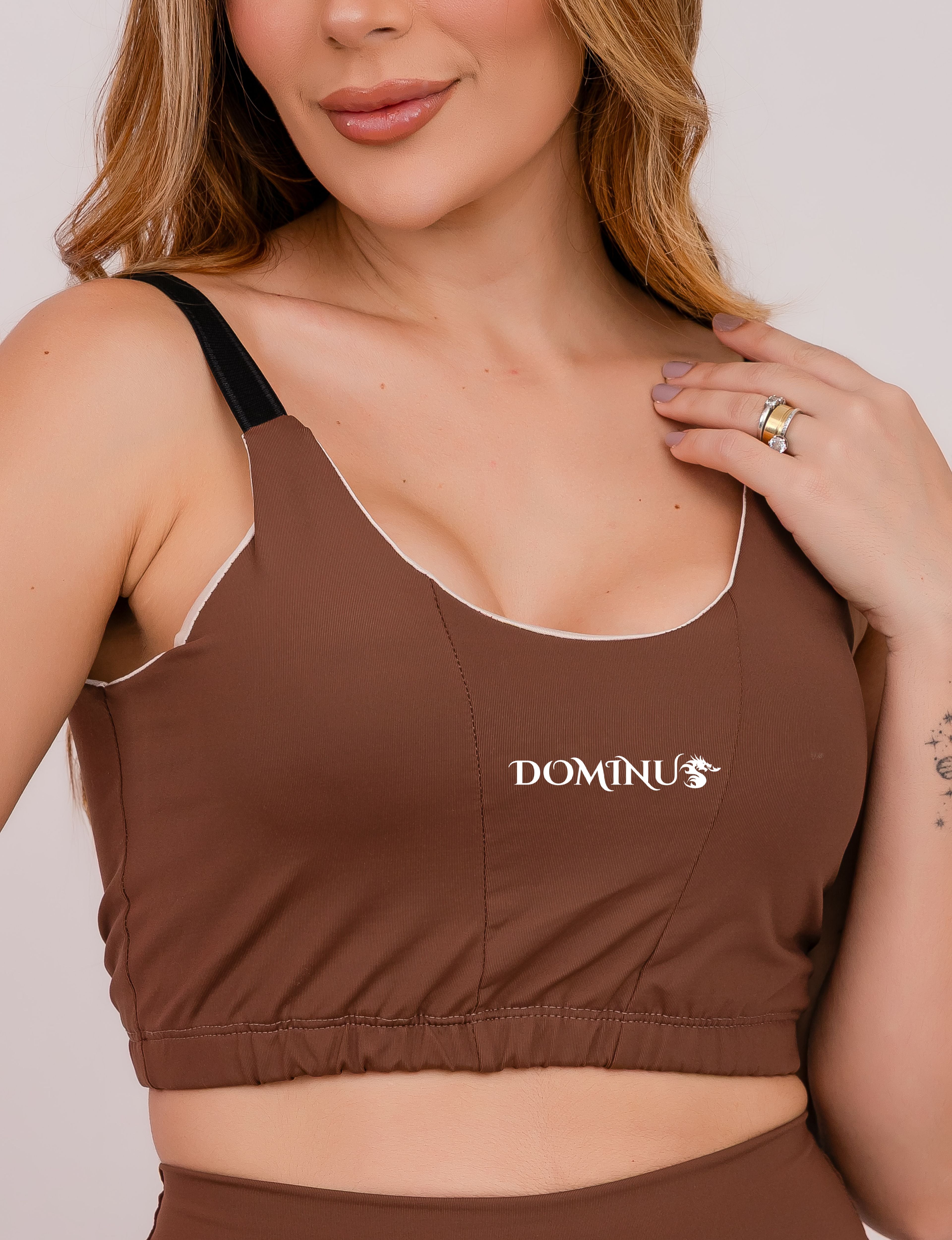 Top Feminino marrom